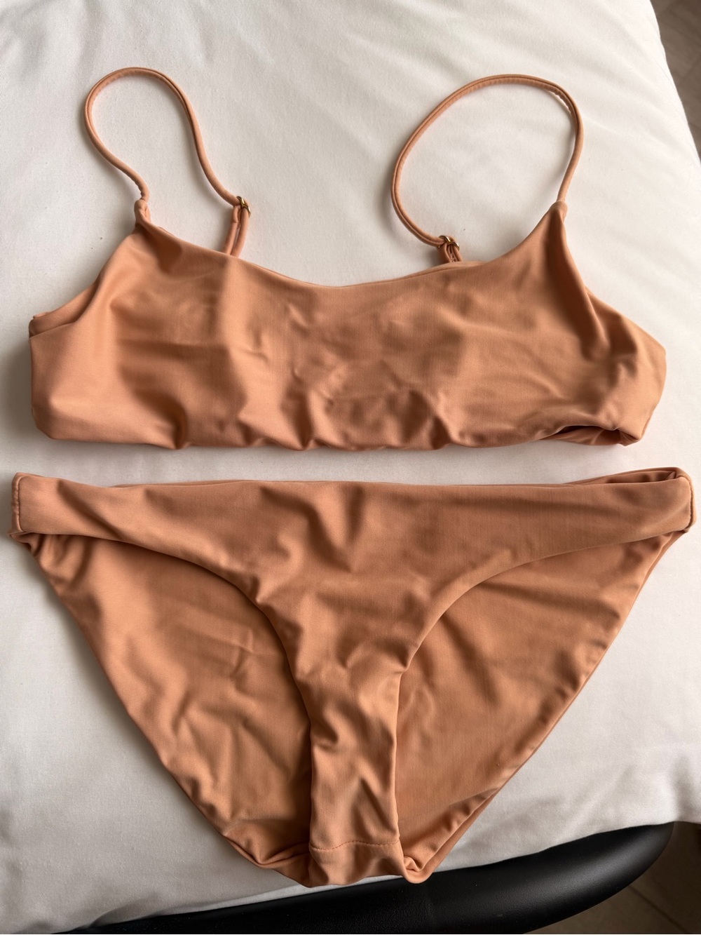 Acacia Seamless Two-Piece Bikini in Light Sherbet Copper color
